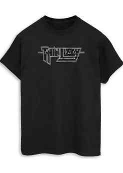 Thin Lizzy Logo Men Black Music T-Shirt