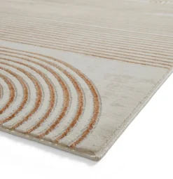 Think Rugs Apollo Bronze/Grey Modern Linear Rectangle Rug