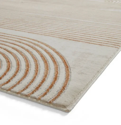 Think Rugs Apollo Bronze/Grey Modern Linear Rectangle Rug