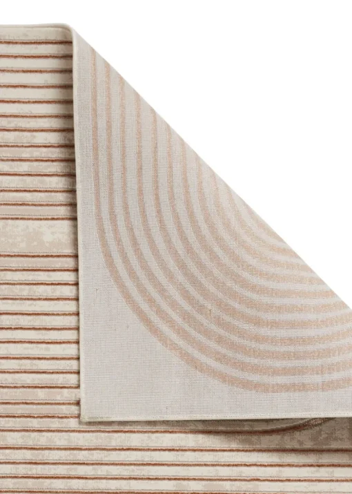 Think Rugs Apollo Bronze/Grey Modern Linear Rectangle Rug