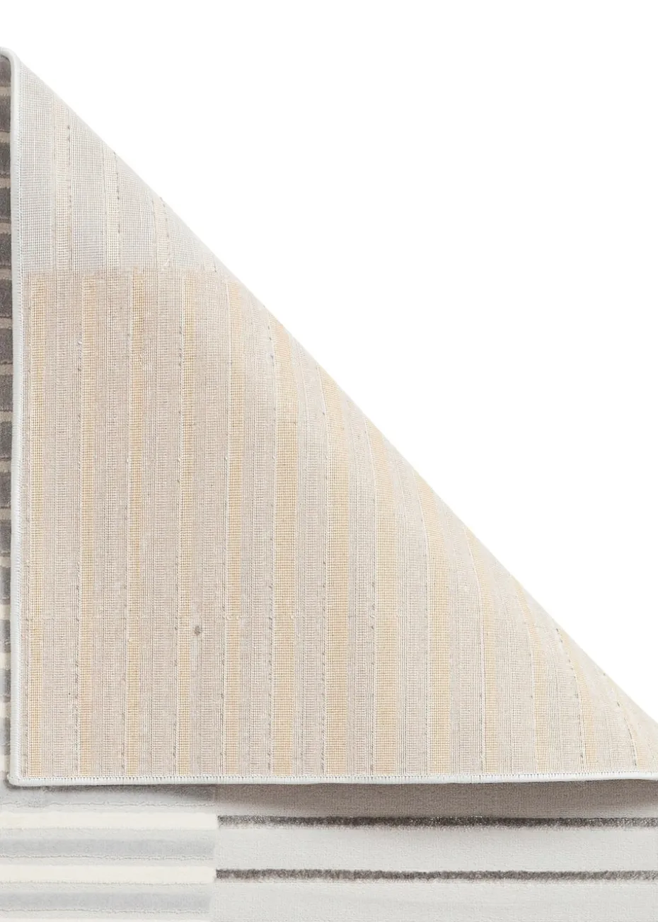 Think Rugs Apollo Grey Modern Linear Rug