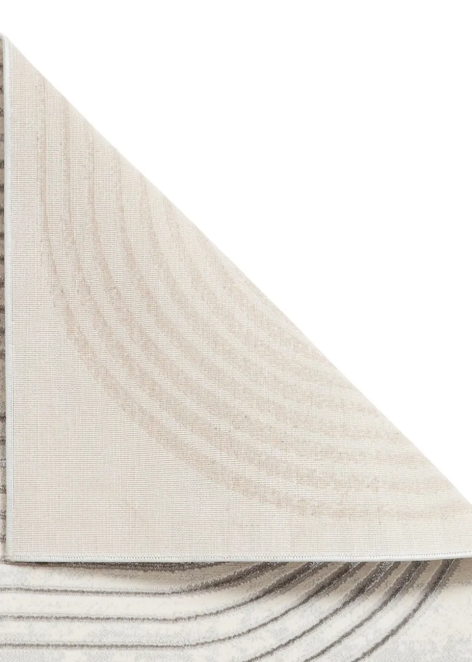 Think Rugs Apollo Grey/Ivory Modern Linear Rectangle Rug