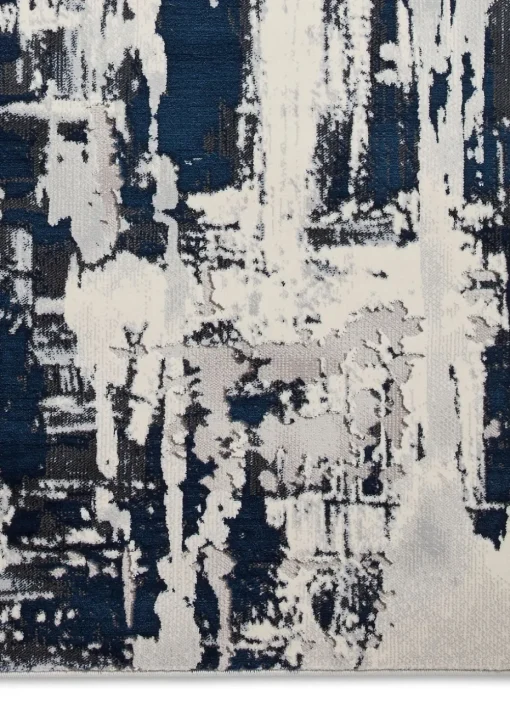 Think Rugs Apollo Grey/Navy Modern Abstract Rectangle Rug