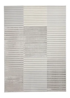 Think Rugs Apollo Ivory Modern Linear Rug