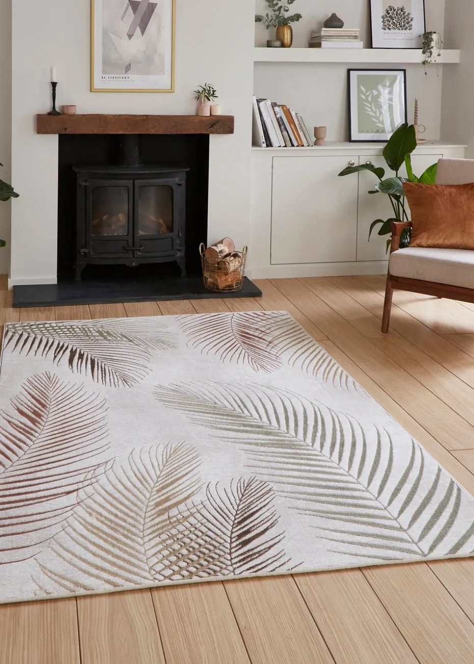 Think Rugs Creation Beige Botanical Rug