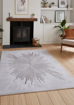 Think Rugs Creation Pink Modern Geometric Rug