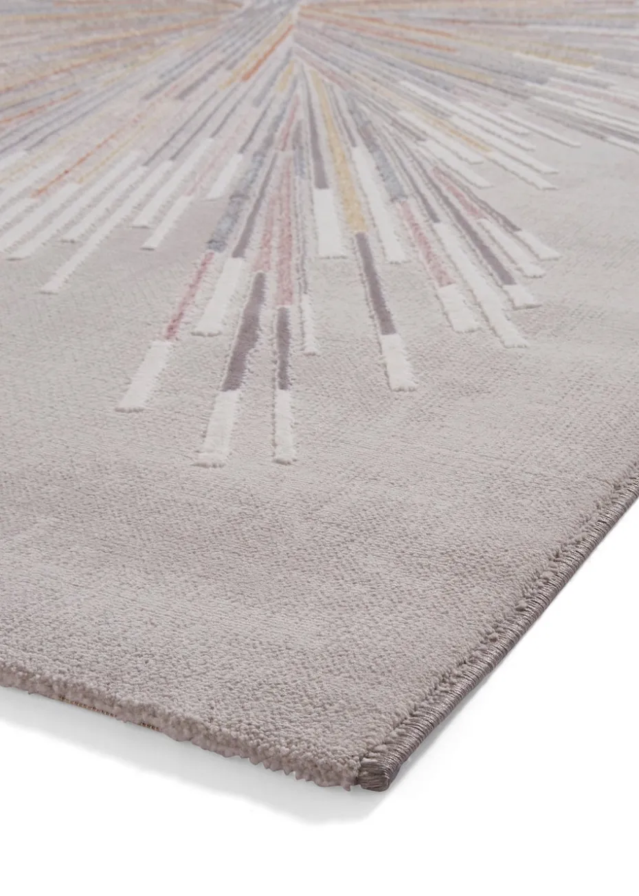 Think Rugs Creation Pink Modern Geometric Rug