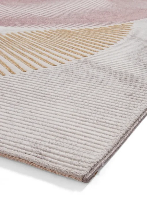 Think Rugs Creation Pink/Blue Modern Geometric Rug