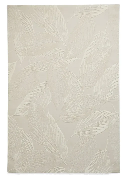 Think Rugs Flores Beige Botanical Washable Rug