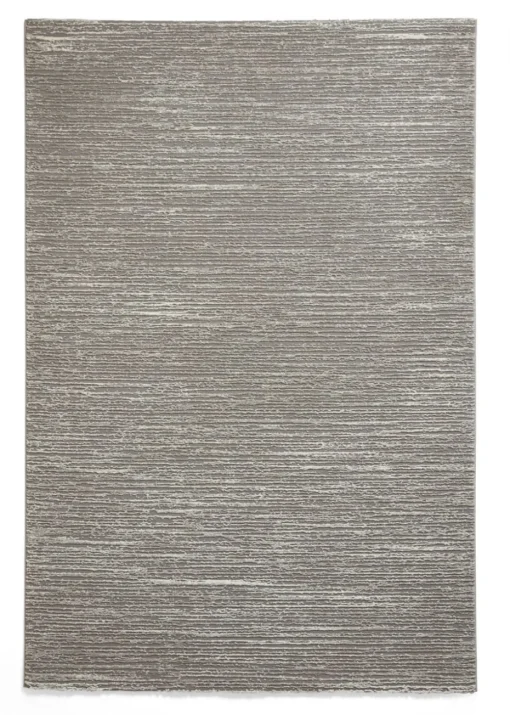 Think Rugs Flores Grey Modern Rectangle Rug