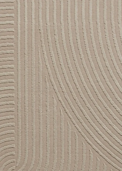 Think Rugs Flores Mink Modern Rectangle Rug