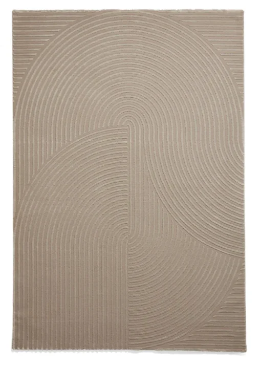 Think Rugs Flores Mink Modern Rectangle Rug