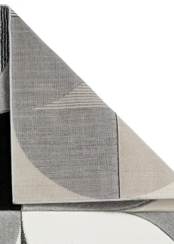 Think Rugs Matrix Grey/ Black Modern Geometric Rug