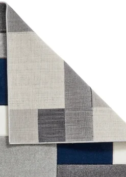Think Rugs Matrix Navy Geometric Rug