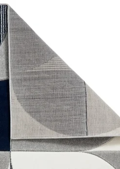 Think Rugs Matrix Navy Modern Geometric Rug