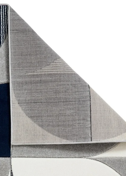 Think Rugs Matrix Navy Modern Geometric Rug