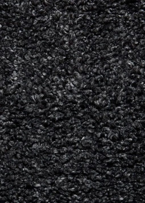 Think Rugs Sierra Dark Grey Plain Shaggy Rectangle Rug
