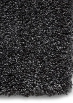 Think Rugs Sierra Dark Grey Plain Shaggy Rectangle Rug