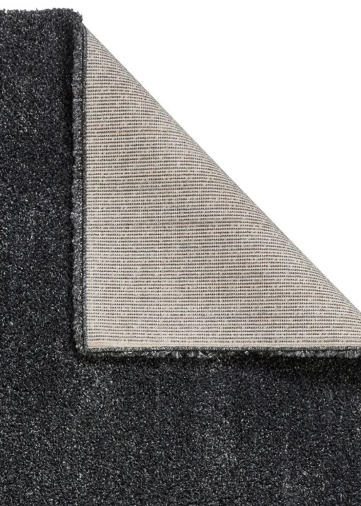 Think Rugs Sierra Dark Grey Plain Shaggy Rectangle Rug