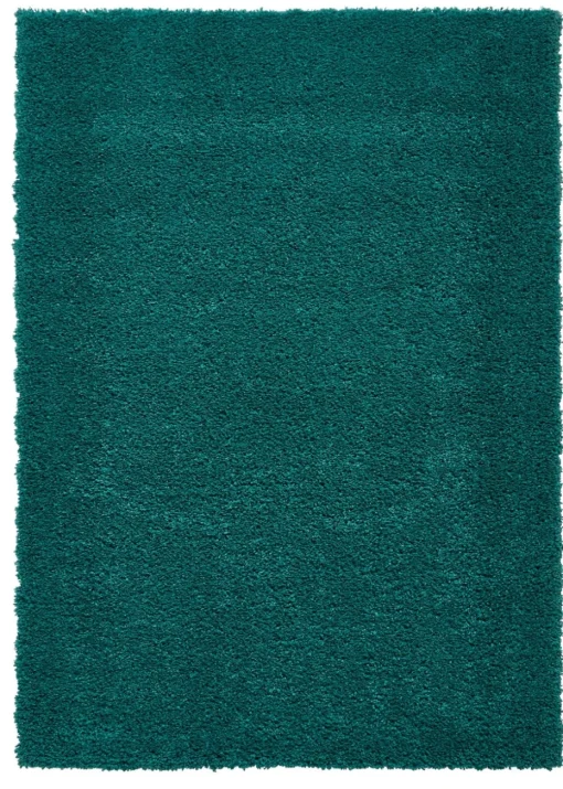 Think Rugs Sierra Jewel Green Plain Shaggy Rectangle Rug