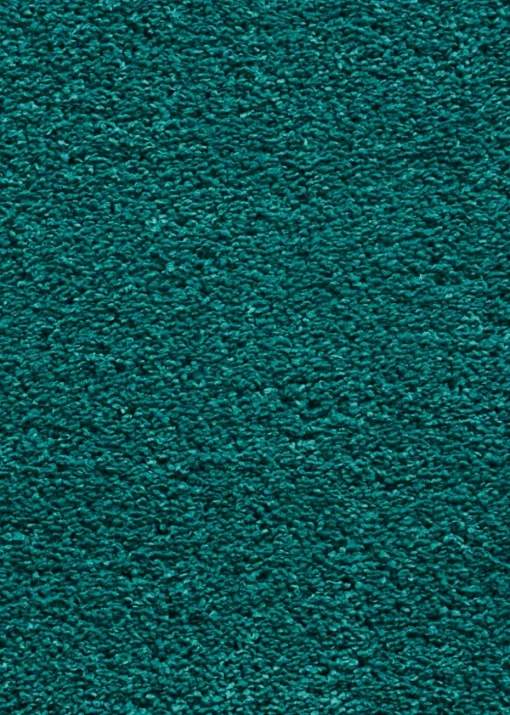 Think Rugs Sierra Jewel Green Plain Shaggy Rectangle Rug