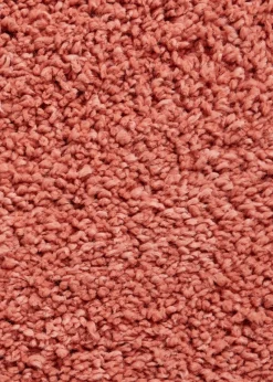 Think Rugs Sierra Peach Plain Shaggy Rectangle Rug