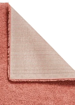 Think Rugs Sierra Peach Plain Shaggy Rectangle Rug