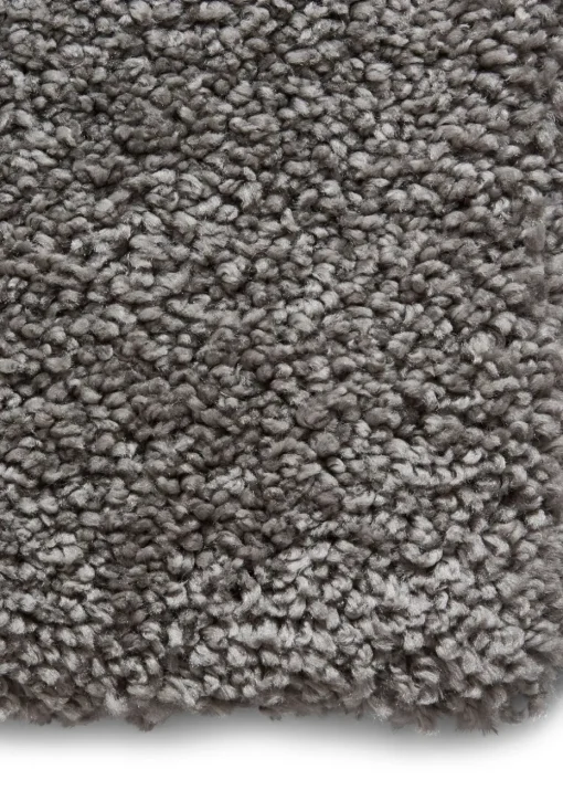 Think Rugs Sierra Pebble Grey Plain Shaggy Rectangle Rug