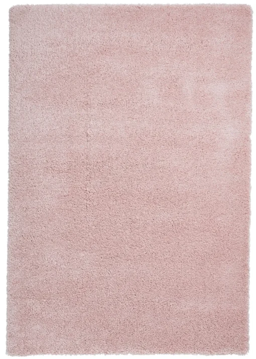 Think Rugs Sierra Pink Plain Shaggy Rectangle Rug