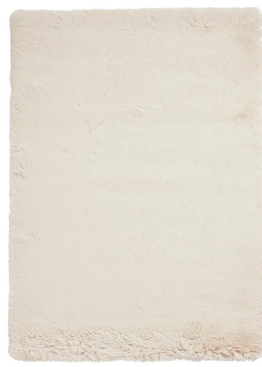 Think Rugs Super Teddy Beige Plain Shaggy Rectangle Rug