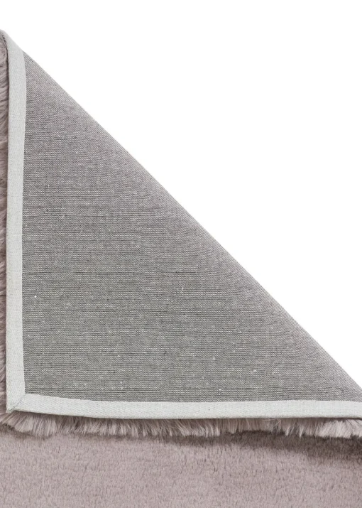 Think Rugs Super Teddy Grey Plain Shaggy Rectangle Rug