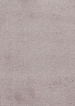 Think Rugs Super Teddy Grey Plain Shaggy Rectangle Rug