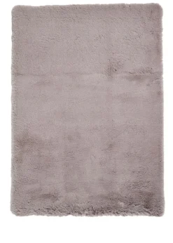 Think Rugs Super Teddy Grey Plain Shaggy Rectangle Rug