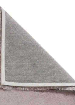 Think Rugs Super Teddy Grey Plain Shaggy Rectangle Rug
