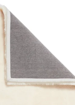 Think Rugs Super Teddy Ivory Plain Shaggy Rectangle Rug