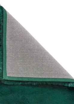 Think Rugs Super Teddy Jewel Green Plain Shaggy Rectangle Rug