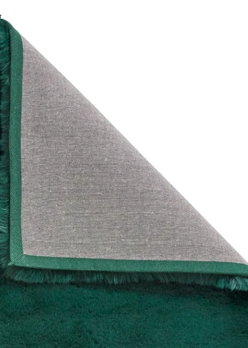 Think Rugs Super Teddy Jewel Green Plain Shaggy Rectangle Rug