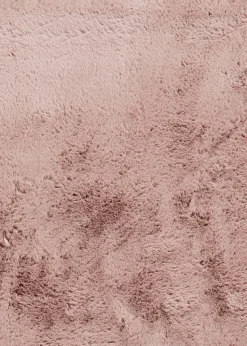 Think Rugs Super Teddy Rose Plain Shaggy Rectangle Rug
