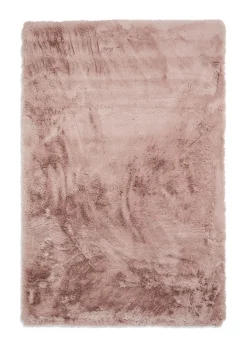 Think Rugs Super Teddy Rose Plain Shaggy Rectangle Rug