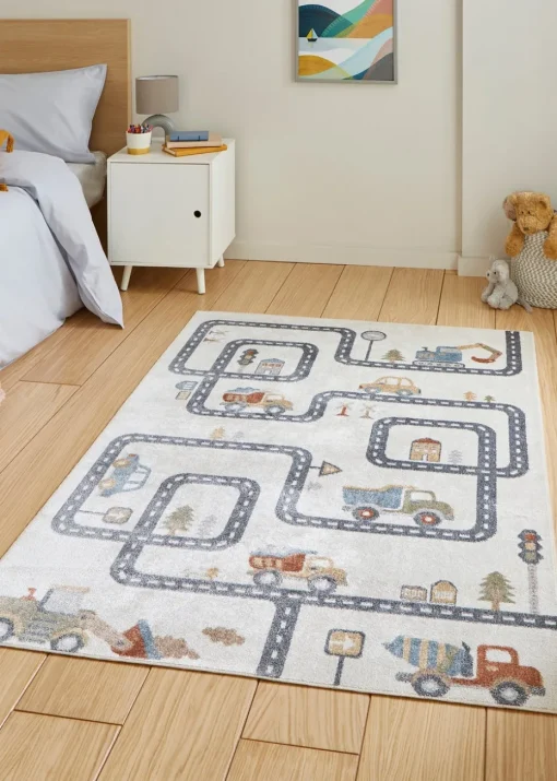 Think Rugs Vida Kids Map Washable Rug