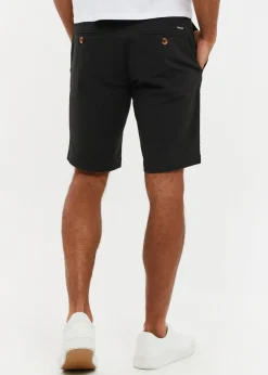 Threadbare Black Cotton NorthSea Slim Fit Chino Shorts