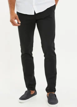 Threadbare Black Slim Fit Semi-Formal Trousers
