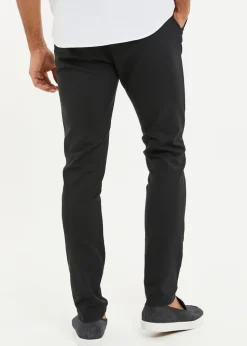 Threadbare Black Slim Fit Semi-Formal Trousers