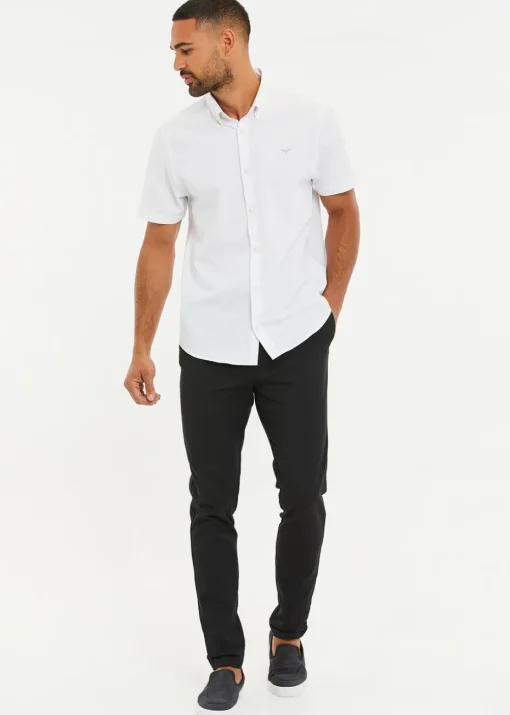 Threadbare Black Slim Fit Semi-Formal Trousers