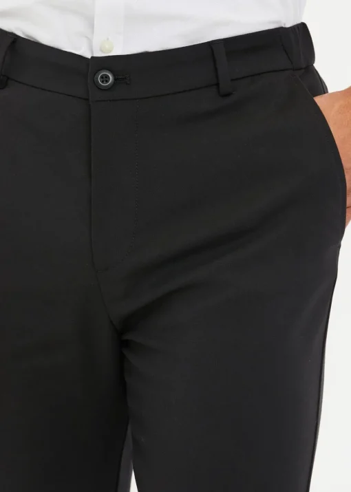 Threadbare Black Slim Fit Semi-Formal Trousers
