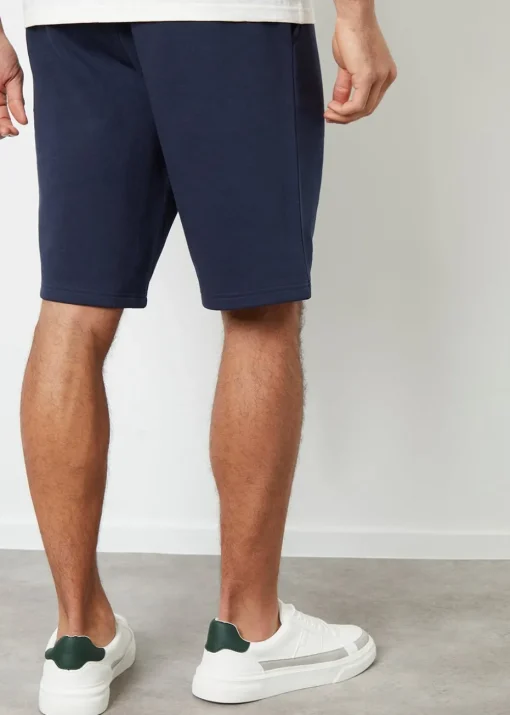 Threadbare Black  Wiki Knee Length Fleece Sweat Shorts