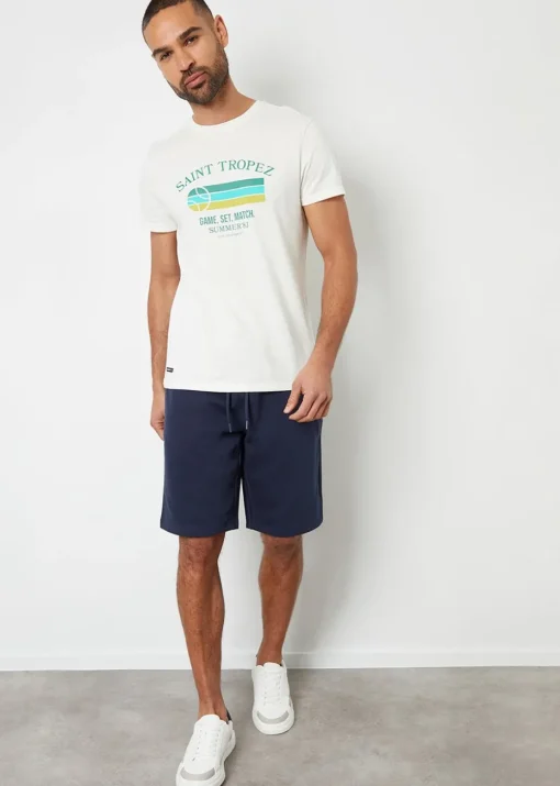 Threadbare Black  Wiki Knee Length Fleece Sweat Shorts