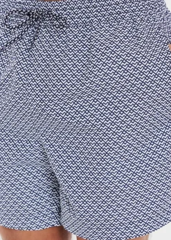 Threadbare Blue Geo Print Swim Shorts