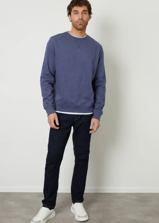 Threadbare Blue Mock T-Shirt Crew Neck Sweatshirt