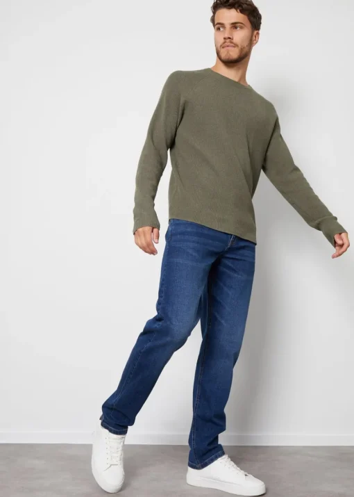 Threadbare Blue Straight Fit Jeans With Stretch